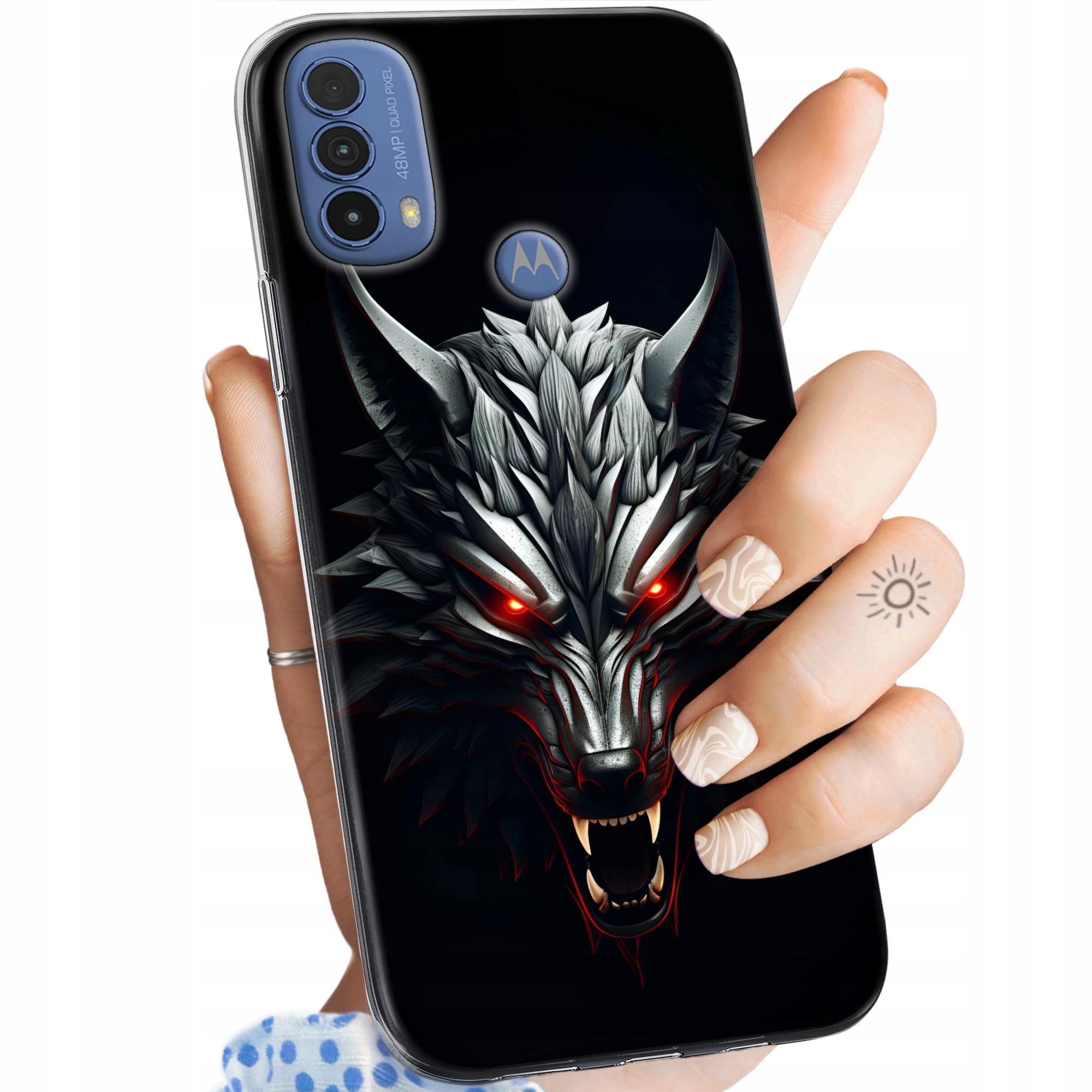 Etui Do Motorola Moto E30 E40 Wiedźmin Witcher Biały Wilk Obudowa