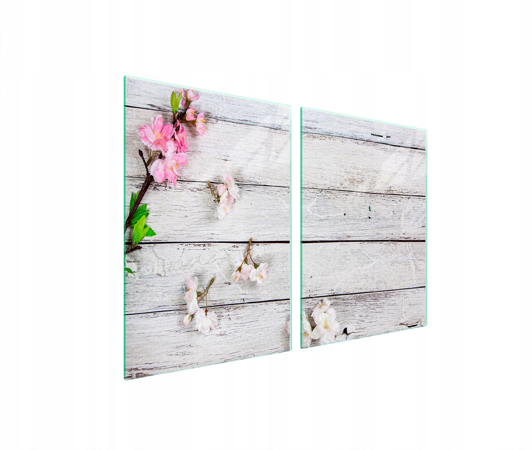 Skleněná Ochranná Deska Do Kuchyně 2x45x52 Dřevo Tvrzené Sklo