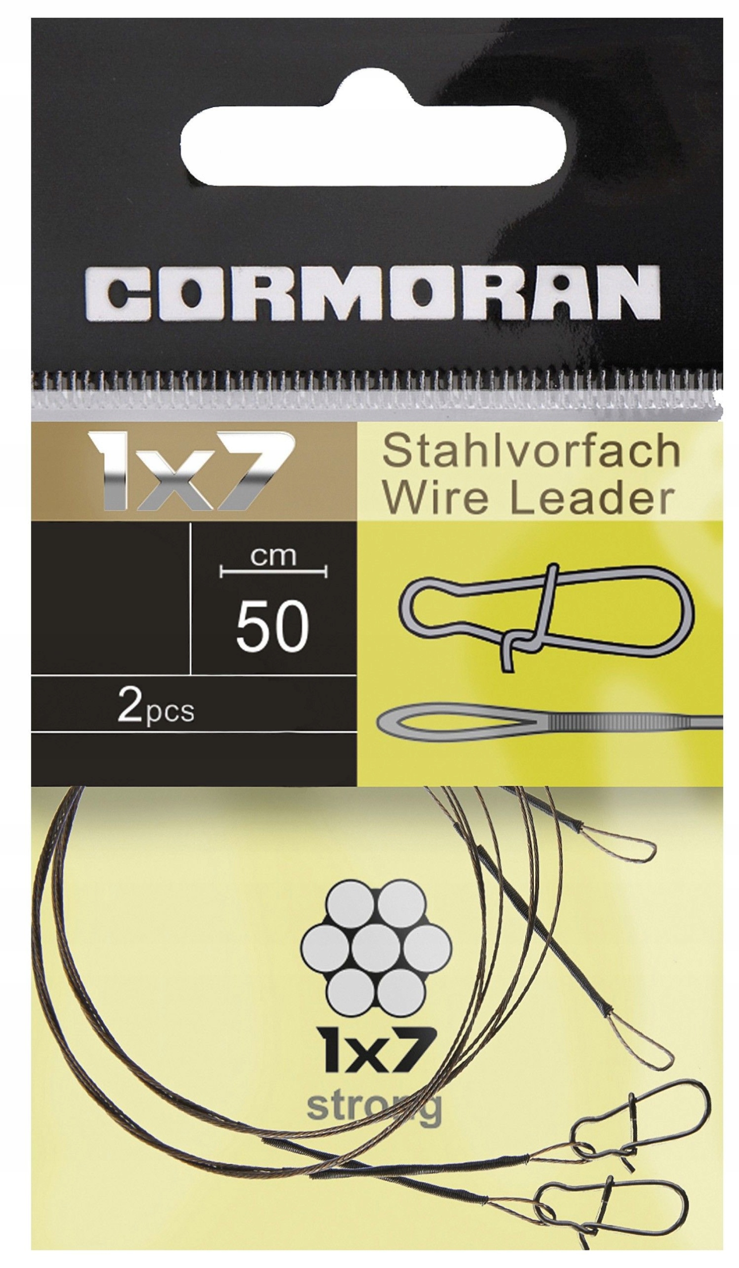 Przypon stalowy Cormoran 1x7 15kg/50cm (2szt.) Marka Cormoran