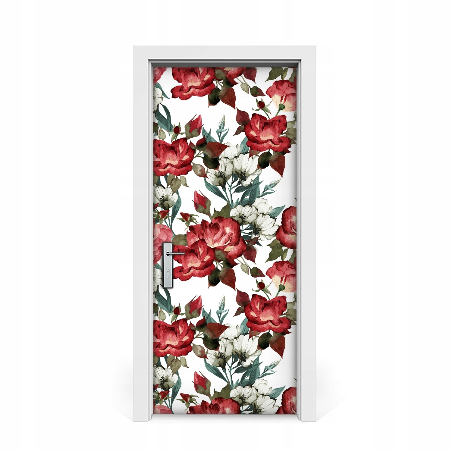 

Naklejka na drzwi okleina Akwarela Róże 85x205