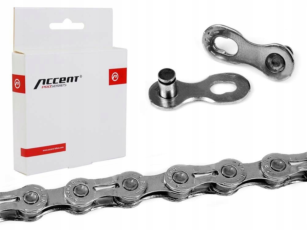 Łańcuch rowerowy Accent AC-991 Pro 9-rzędowy srebrny ażurowe ogniwa