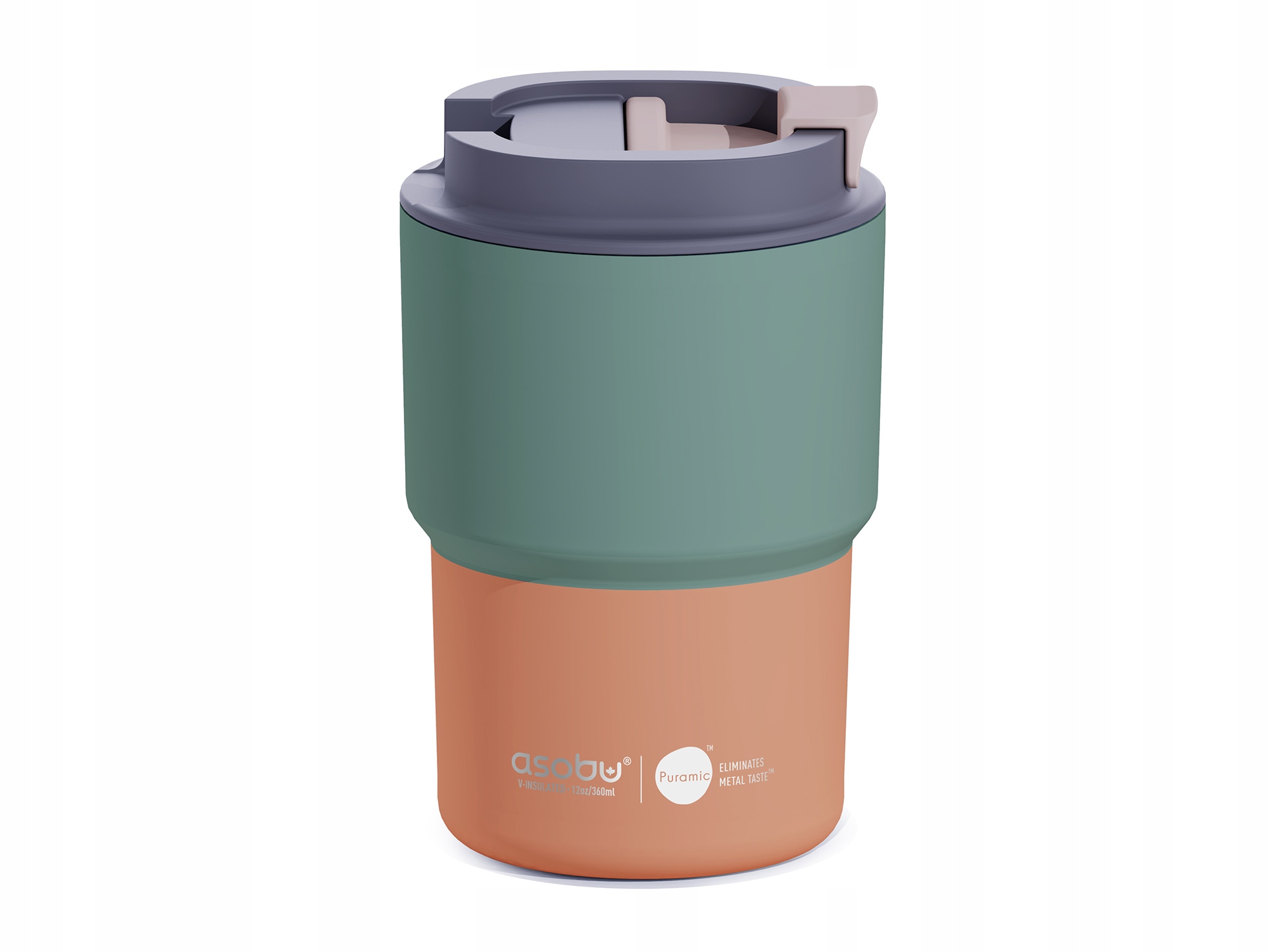 Termohrnek Asobu Coffee Express 360 Ml pastelově zelená, keramika