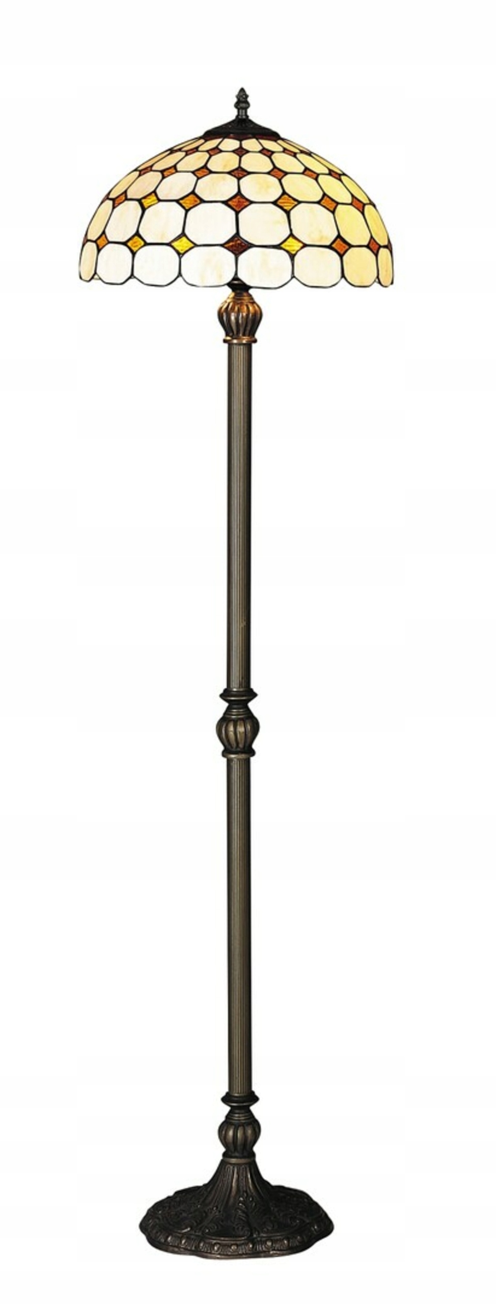 Stojacia lampa Rabalux Marvel tiffany E27, bronzová, 2x60W, 148 cm