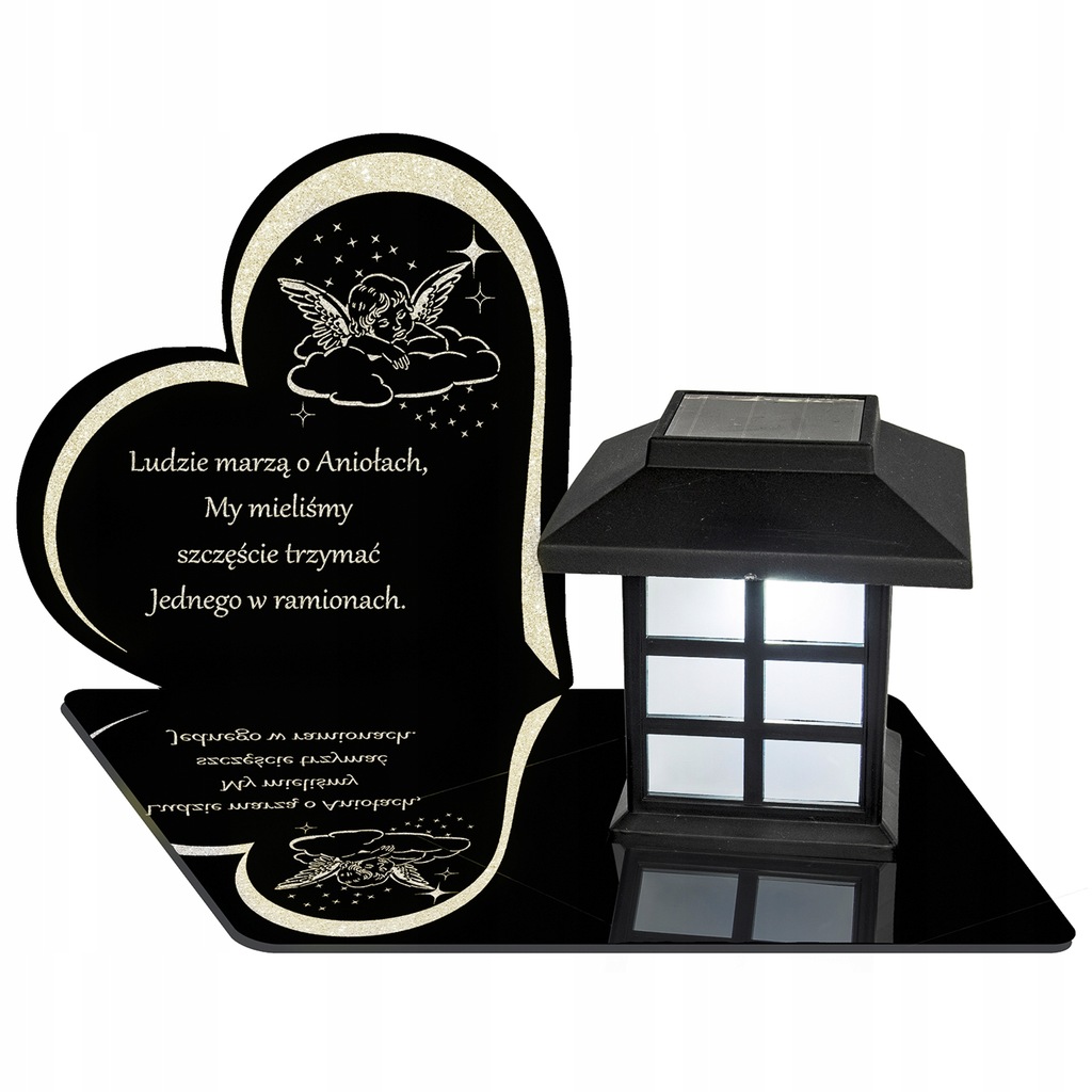 Věčný Hřbitovní Svíčka Soška Lampion Solární na Hrob Hřbitov Velký s andělem