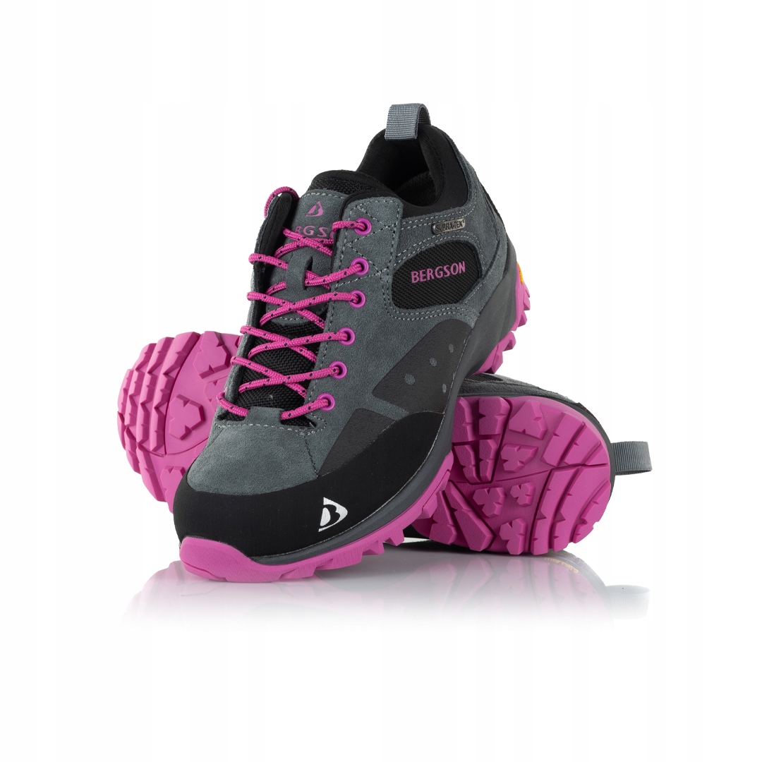 Dámské trekové boty Bergson Soira Low Stx AW25 Grey/Pink, velikost 39