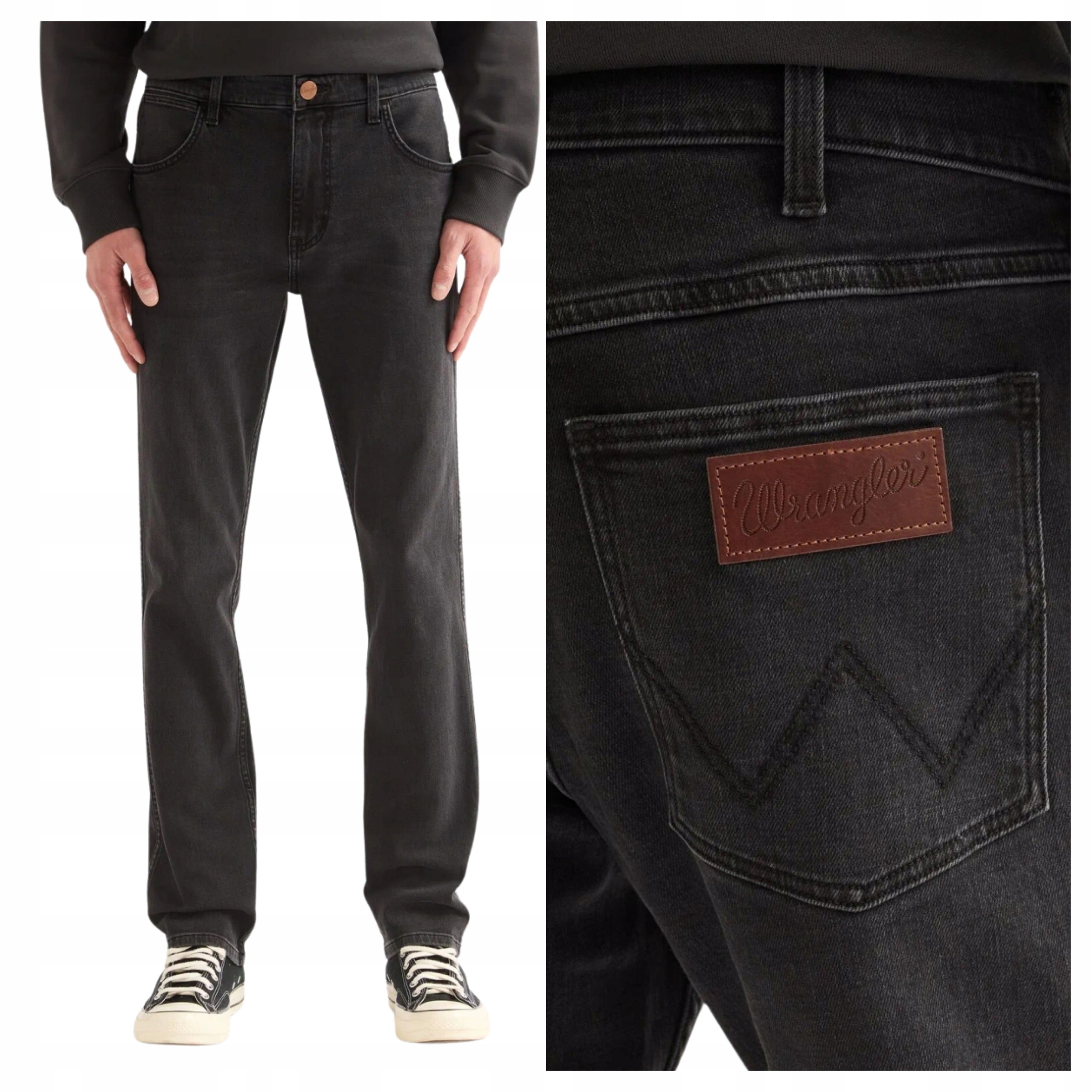 Pánské džíny Wrangler Greensboro Phantom šedé straight fit W36 L34