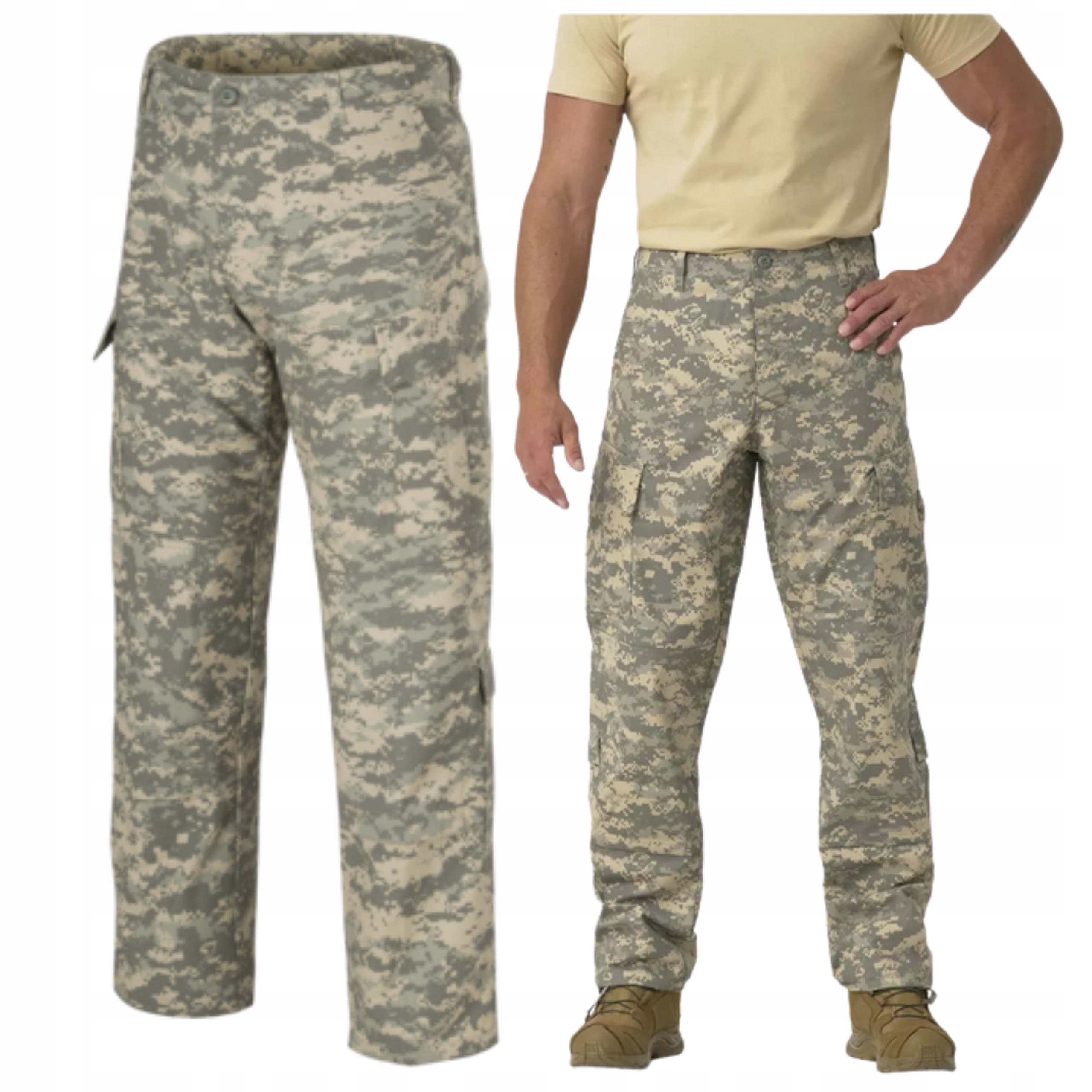 Pánské Pracovní Kalhoty Bojovky Helikon Acu Polycotton Ripstop Ucp Xs