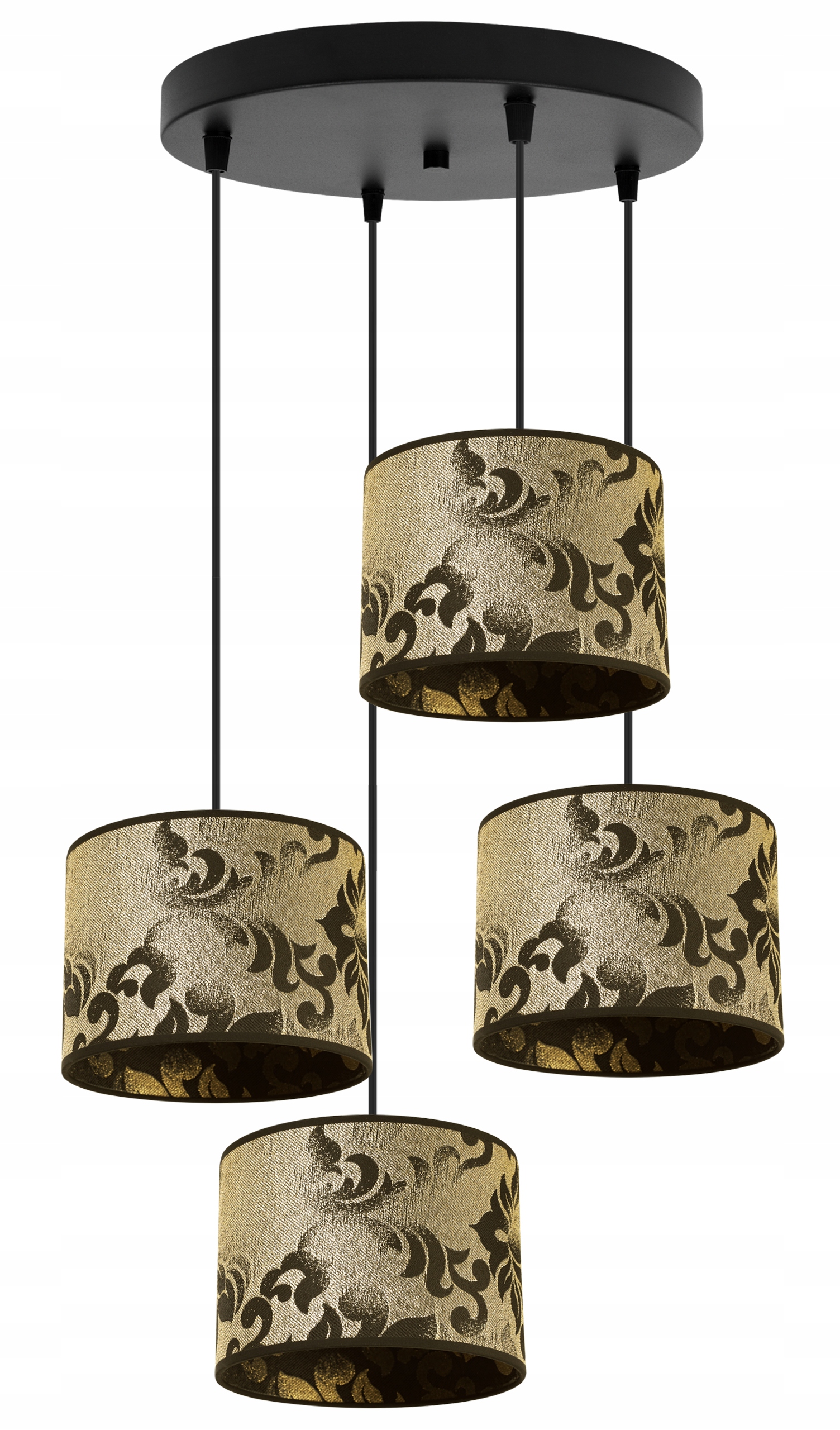 Závesná Stropná Lampa Luster Tienidlo Glamour Zlato Moderná Stropné Svietidlo