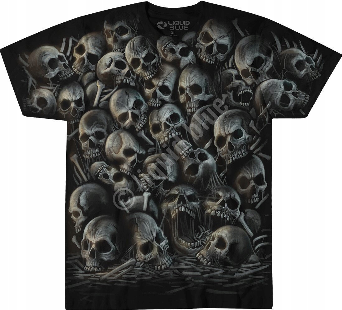 Celoplošné lebky tekutá modrá 2XL