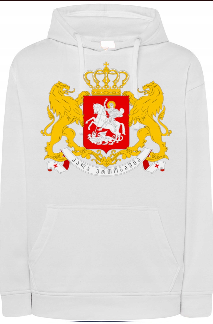 Gruzie Georgia Herb Mikina S Kapucí A Potiskem r.M