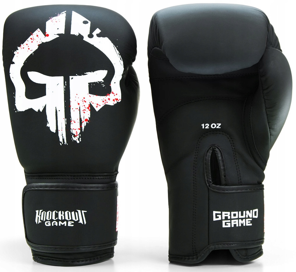Ground Game Rękawice Bokserskie "Skullz" Black 10OZ
