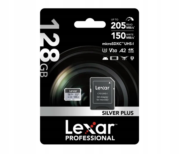 Lexar microSDXC Silver 1066x UHS-I/U3/A2 R160/W120 (V30) 128GB