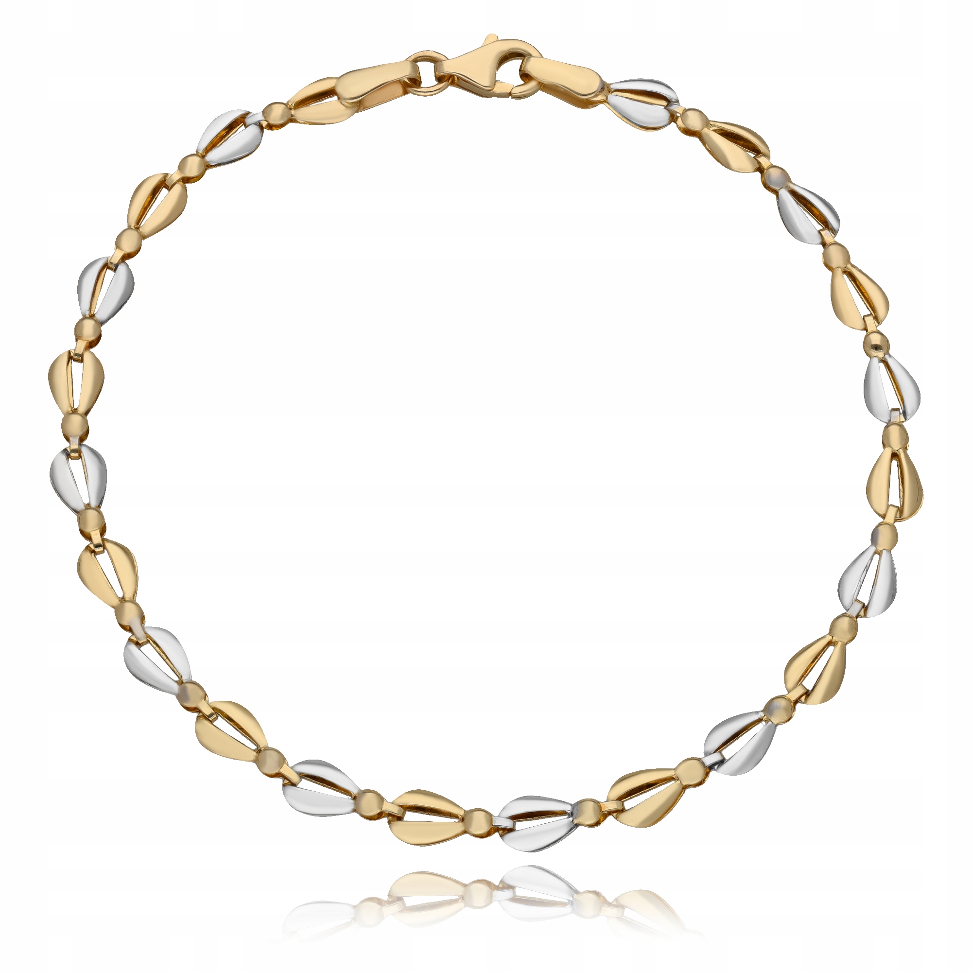 Zlatý Dámský Náramek Dvoubarevné Zlato 585