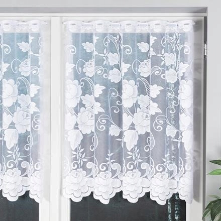 

Zazdrostka do kuchni 90cm żakard lambrekin kwiatki