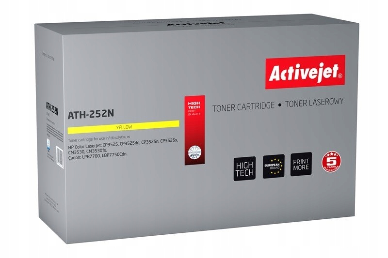 Toner Activejet ATH-252N (zamiennik do Hp 504A CE252A, Canon CRG-723Y; Supr
