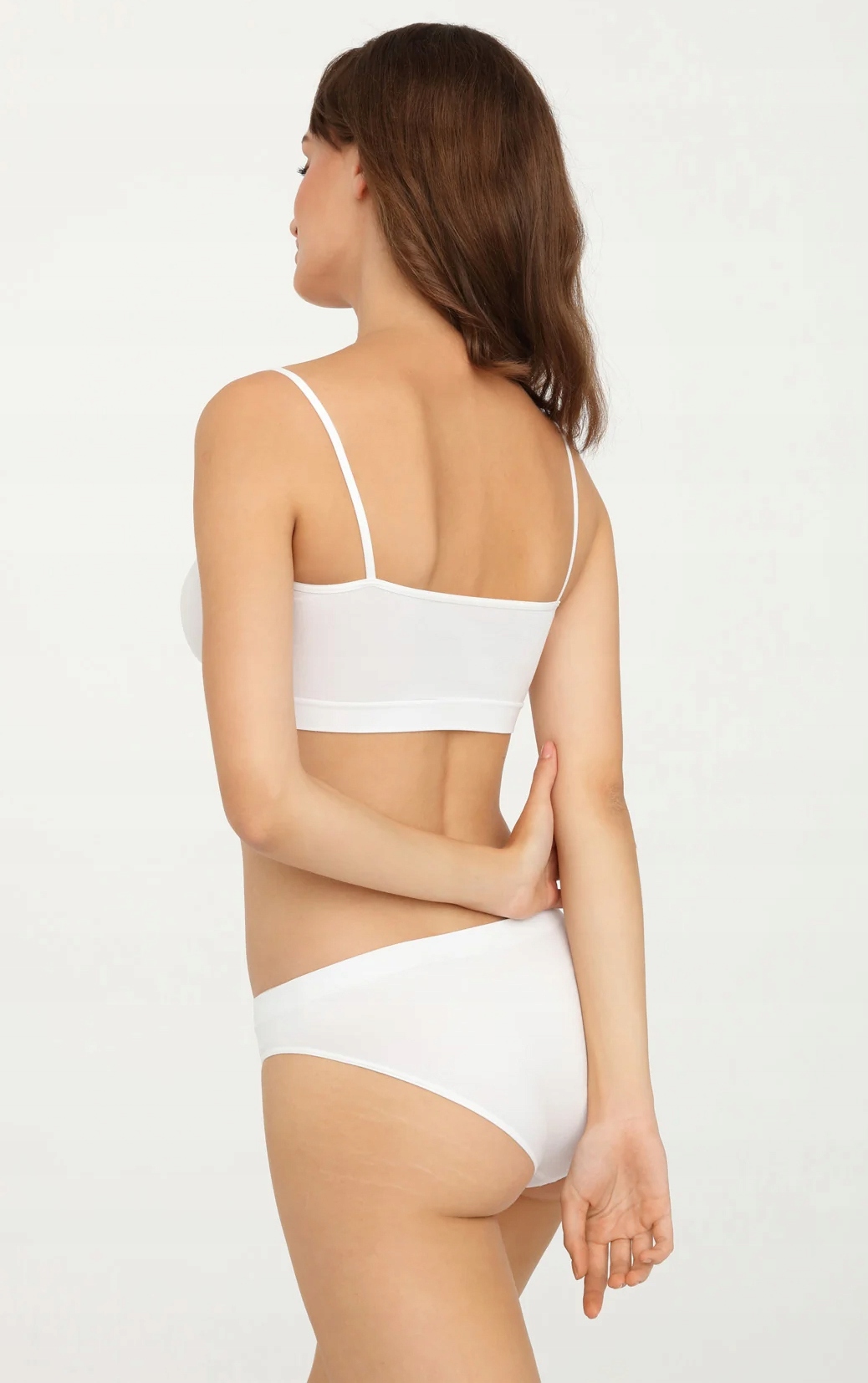 GATTA BEZSZWOWY TOP CIENKIE RAMIĄCZKA BIAŁY M Płeć kobieta