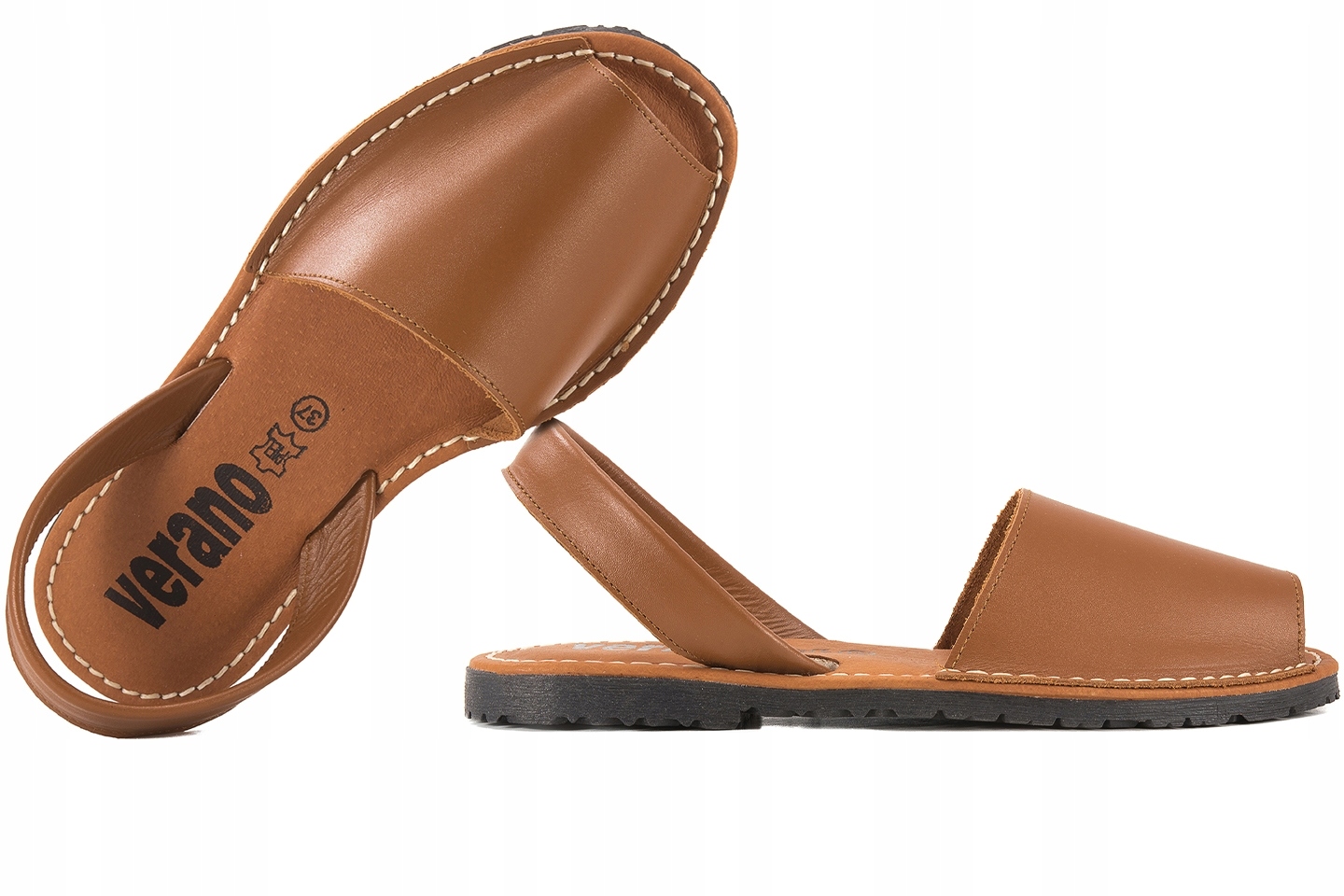 Verano 2201 Dámské Sandály Španělské Kůže mléčná čokoláda 37 Hnědá