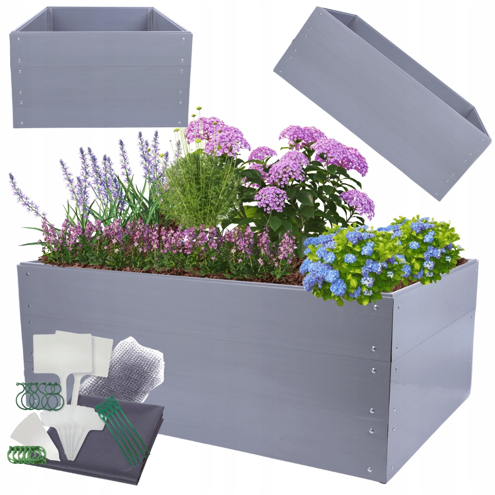 Zeleninová debnička z Pvc, vyvýšený záhon zeleninový záhon Pvc 60x140x1