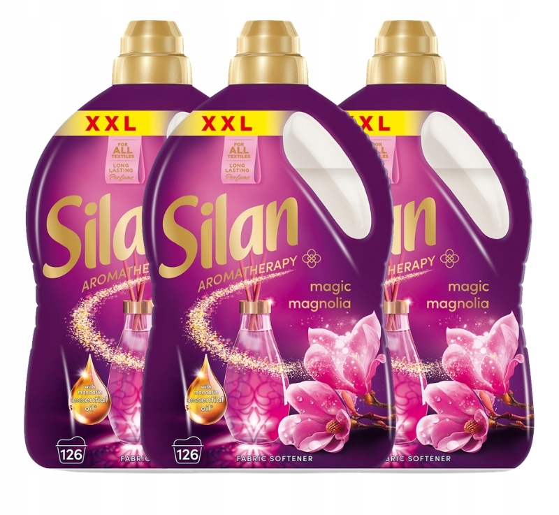 Silan Magic Magnolia Płyn płukania 378 prań 2,772l x3