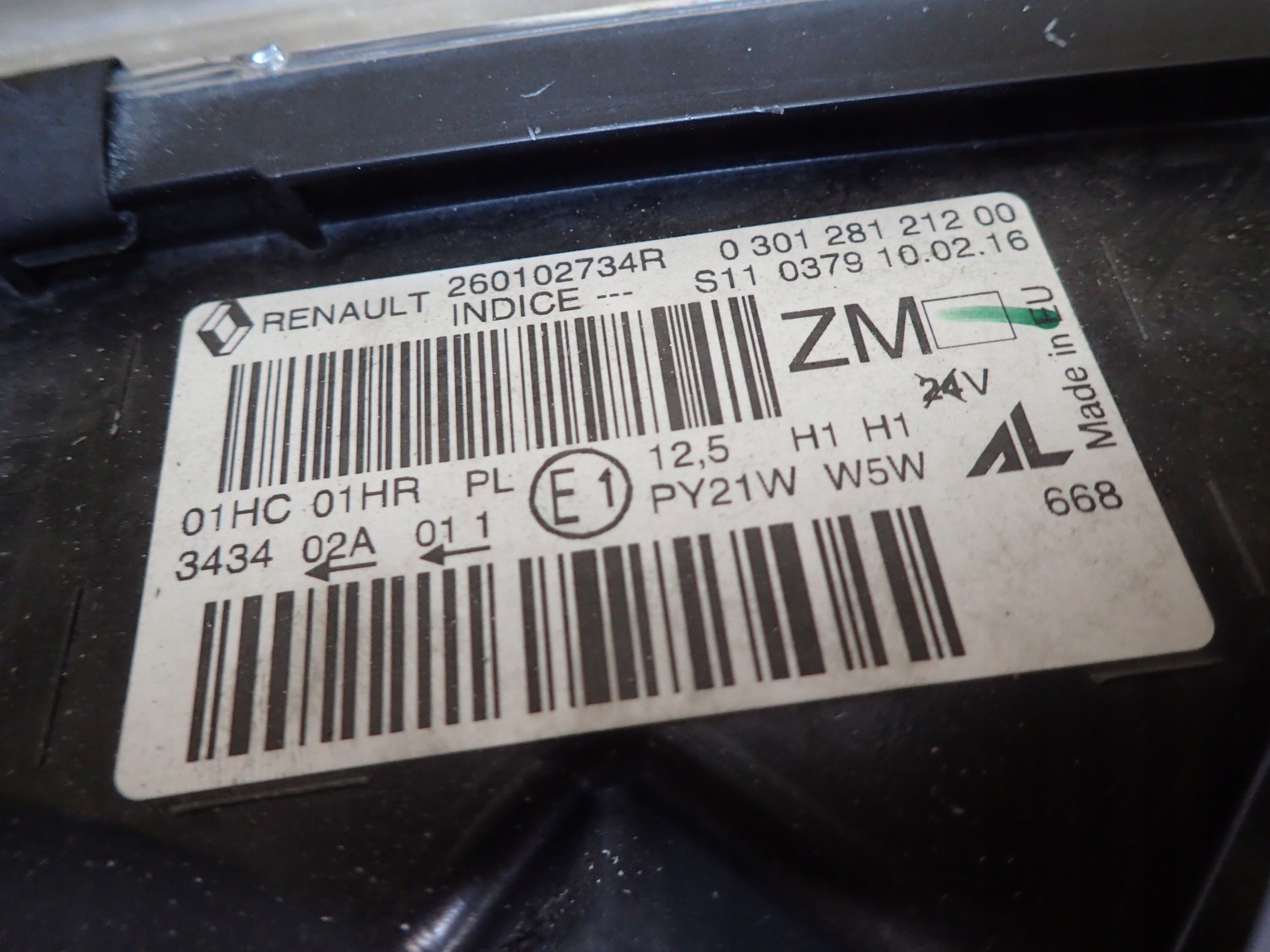 LIGHT FRONT RIGHT RENAULT CAPTUR 260102734R
