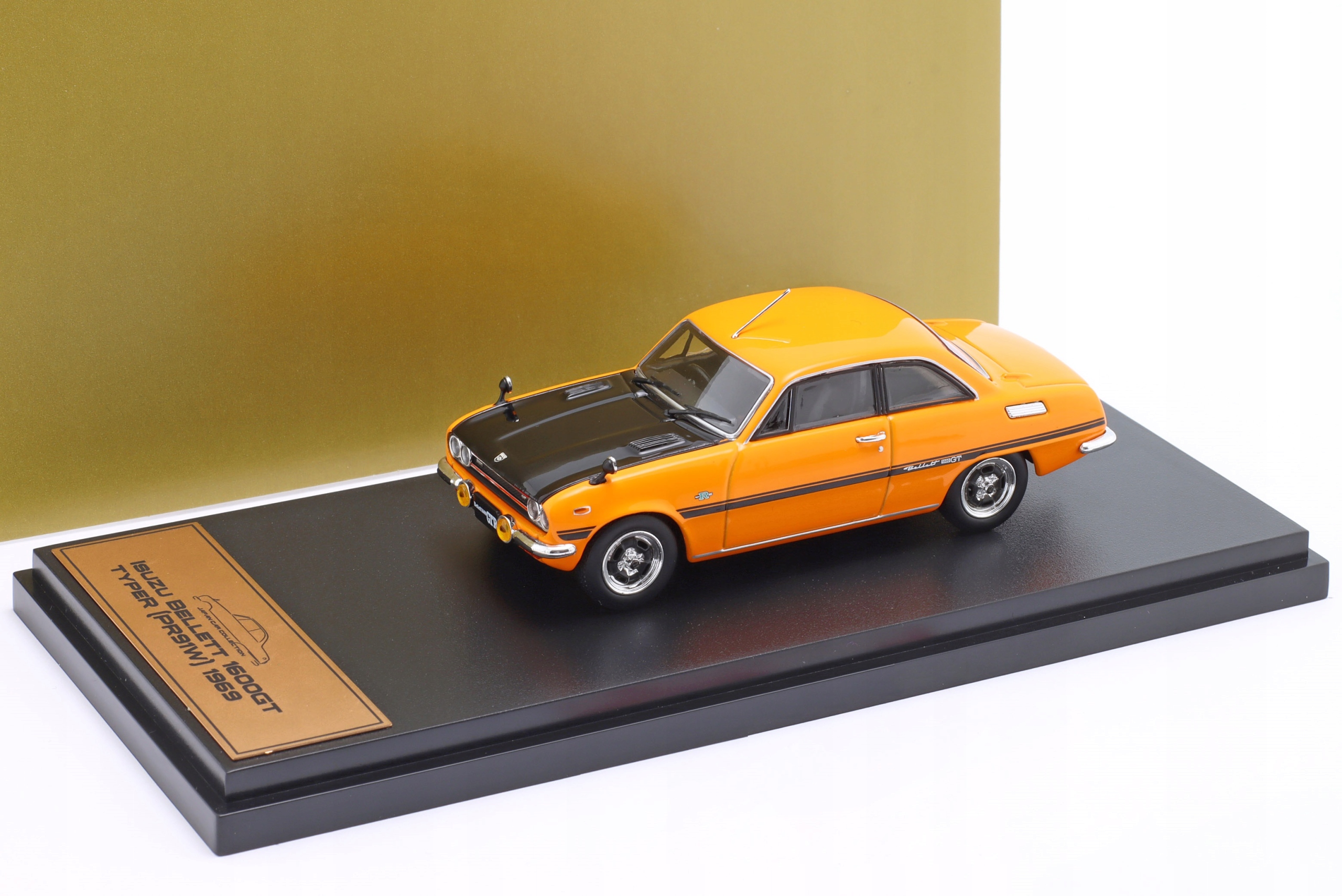 Hachette Isuzu Bellett 1600GT Type Vel. 1969 Orange/black 1:43