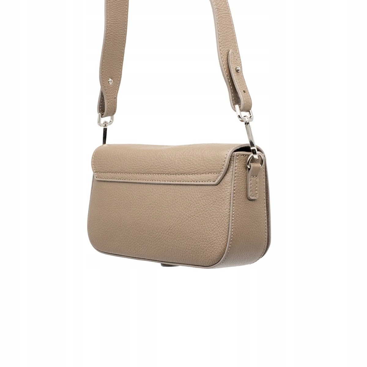 Klasyczna torebka Karen ze skóry naturalnej Taupe Pomysł na prezent Kolor beżowy
