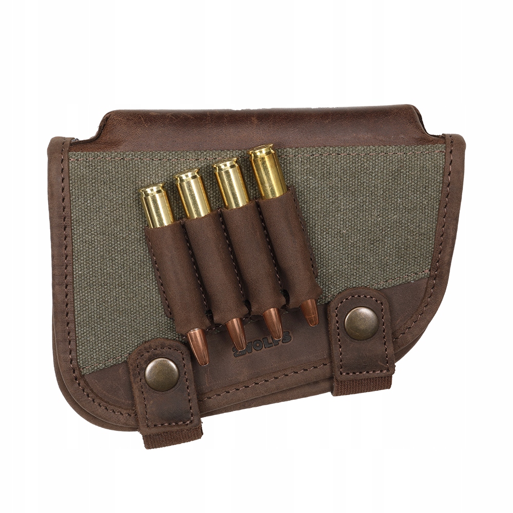 B Ładownica na kolbę 2Wolfs Puma kula R skórzana brąz zielona 2W01005075R