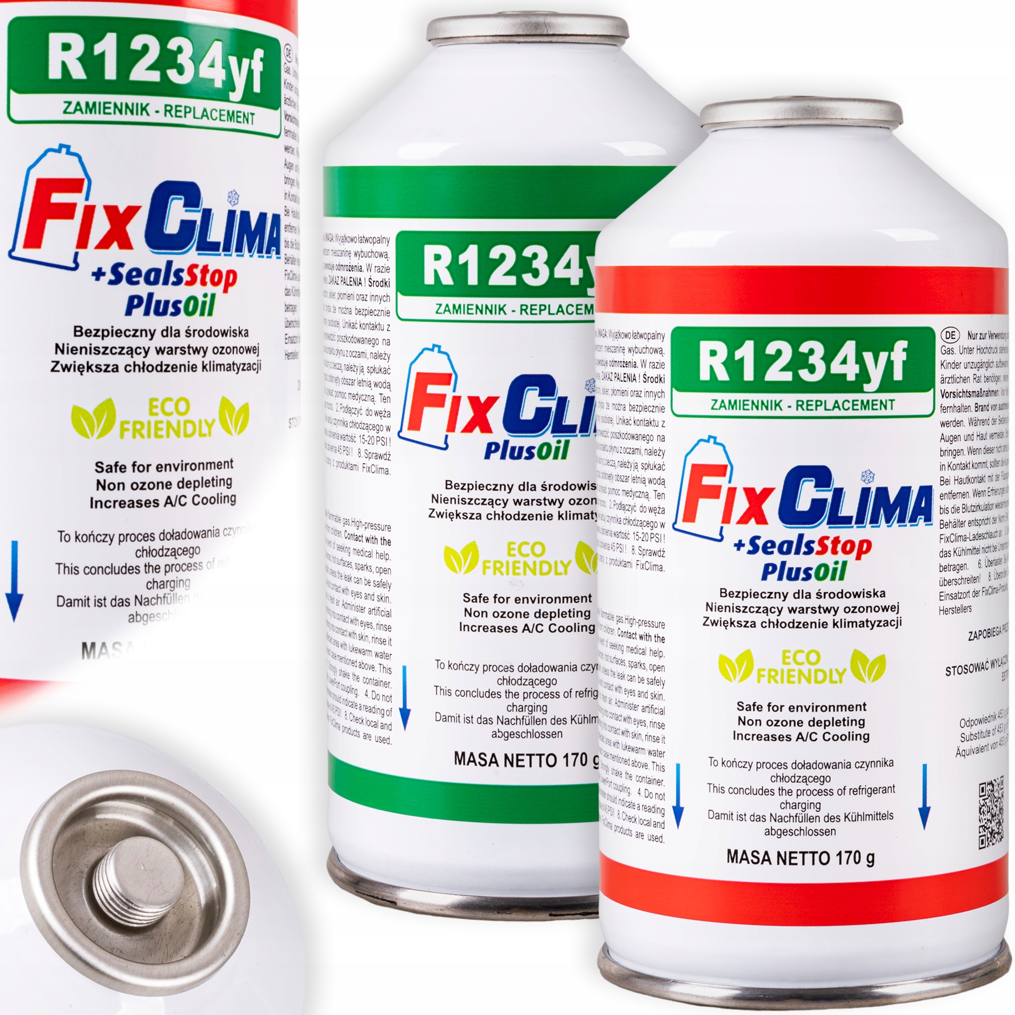 Plyn Pro Plnění Klimatizace Automobilů R1234YF+TĚSNĚNÍ Chladiva