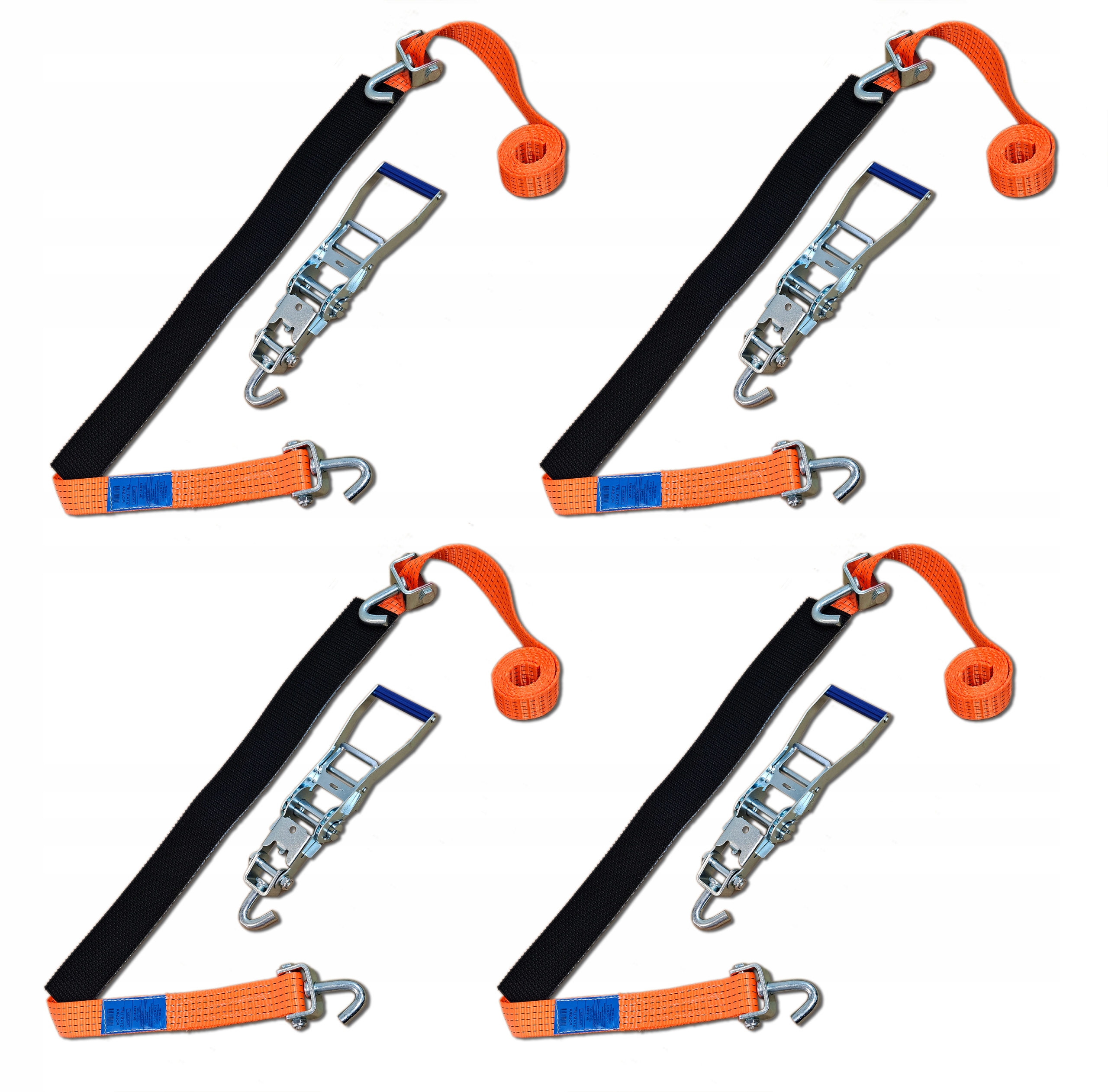 Set 4ks Přepravní pásy Autopřepravník Tráva 3 m 50 mm Certifikát VDI 2700