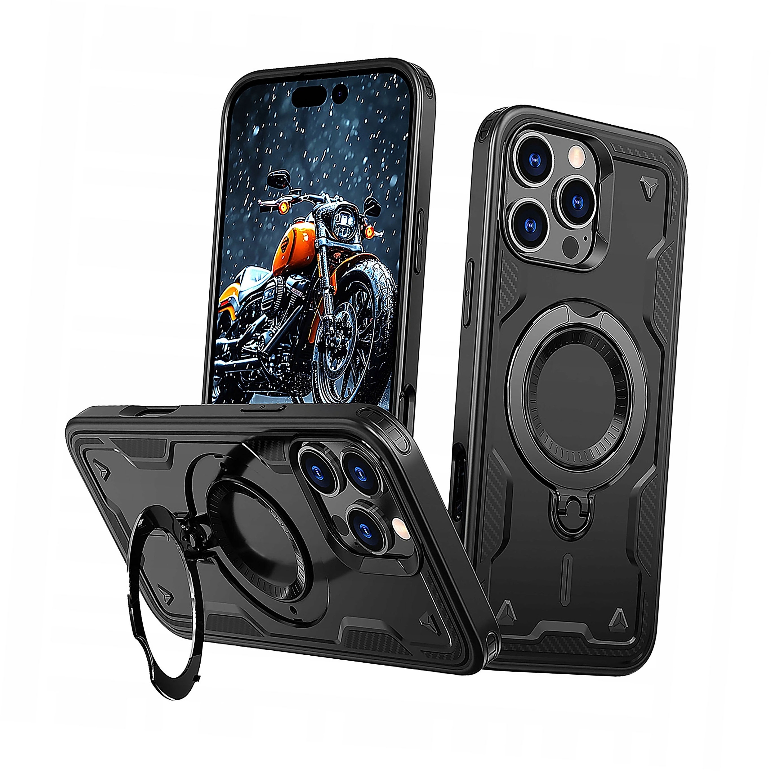 Etui plecki Hybrid Armor Trendy z MagSafe do iPhone 16 Pro czarne