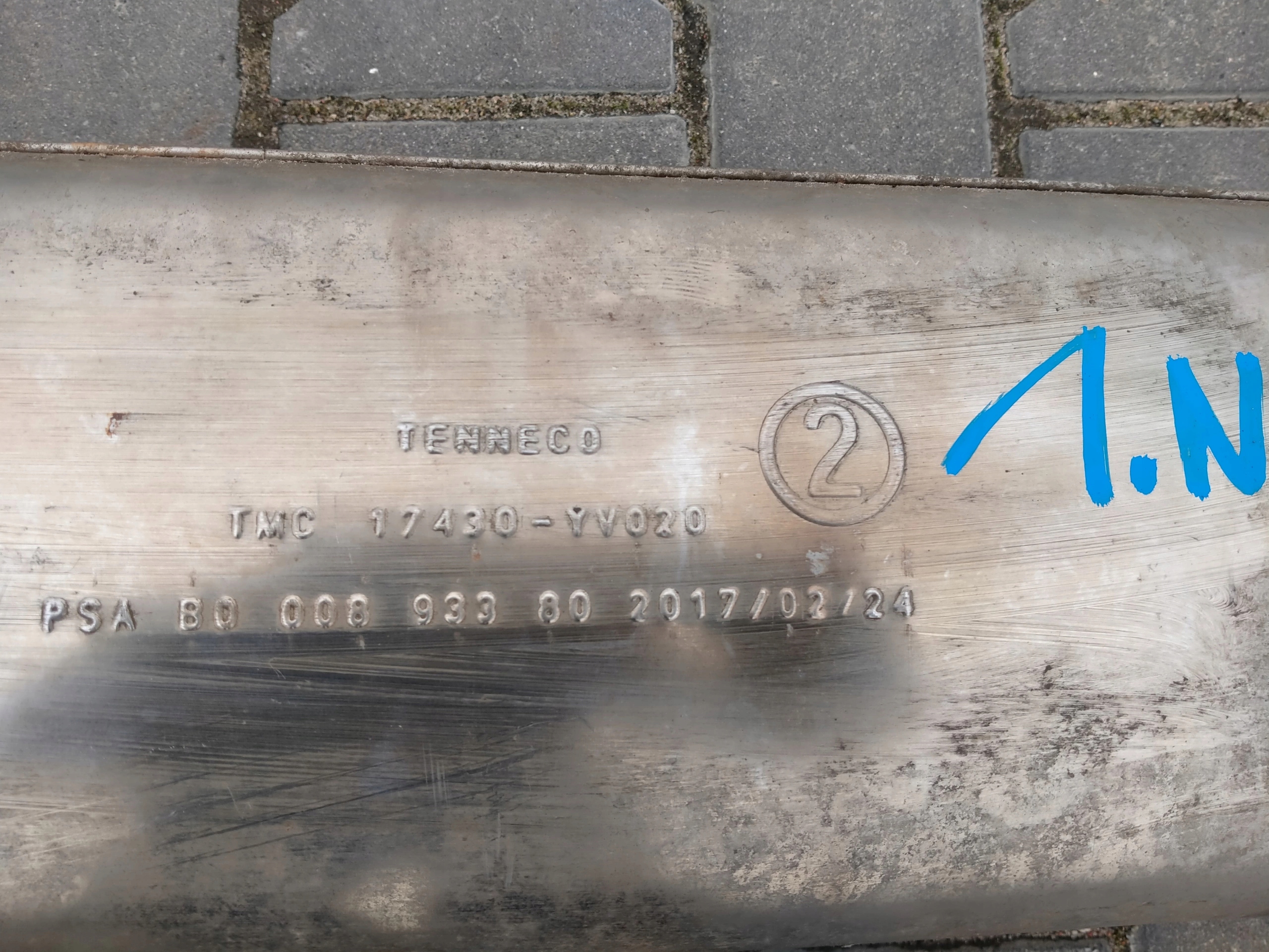 CITROEN C1 II глушитель труба 1.0 PSA00893380