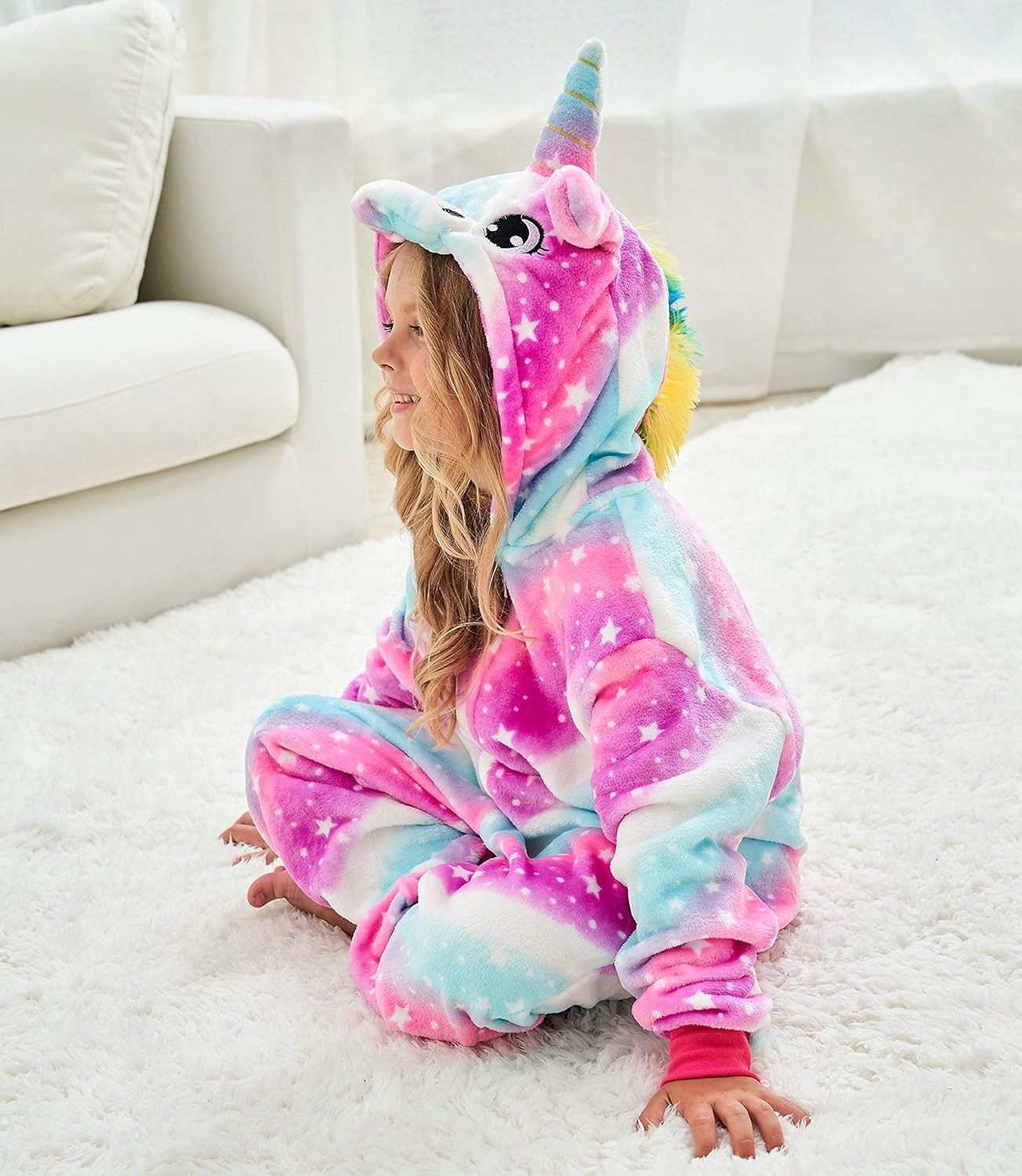JEDNOROŻEC PIŻAMA KIGURUMI STAR GALAXY DRES KOSTIUM STRÓJ r. 170-182 L Rozmiar (new) 182 (177 - 182 cm)