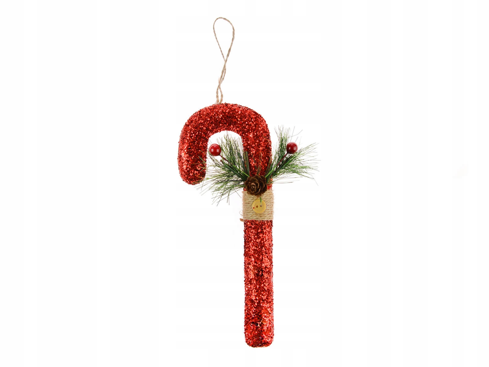 

Dekoracja brokatowa Laska choinkowa 20 cm 1 szt.