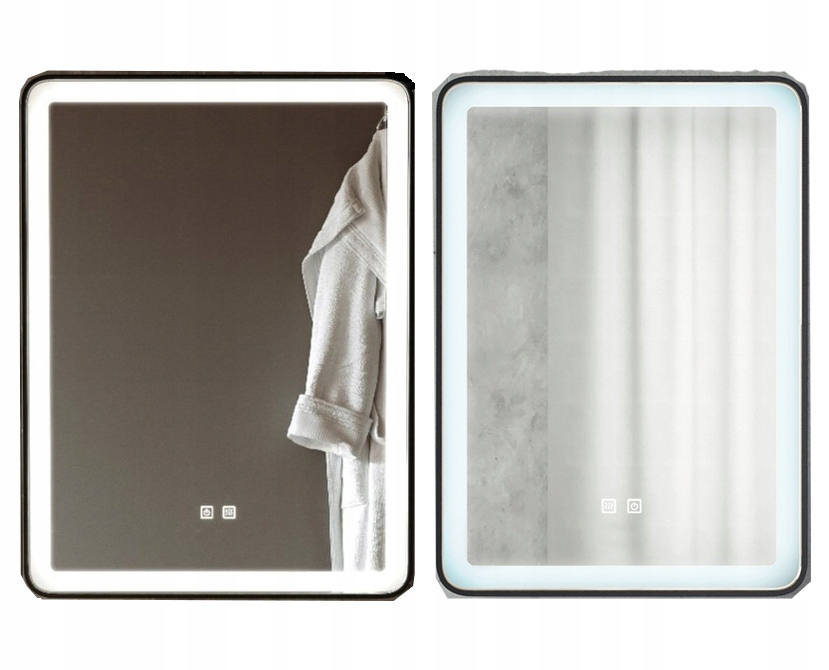 Obdĺžnikové, energeticky úsporné Led podsvietené zrkadlo Coma 50x70