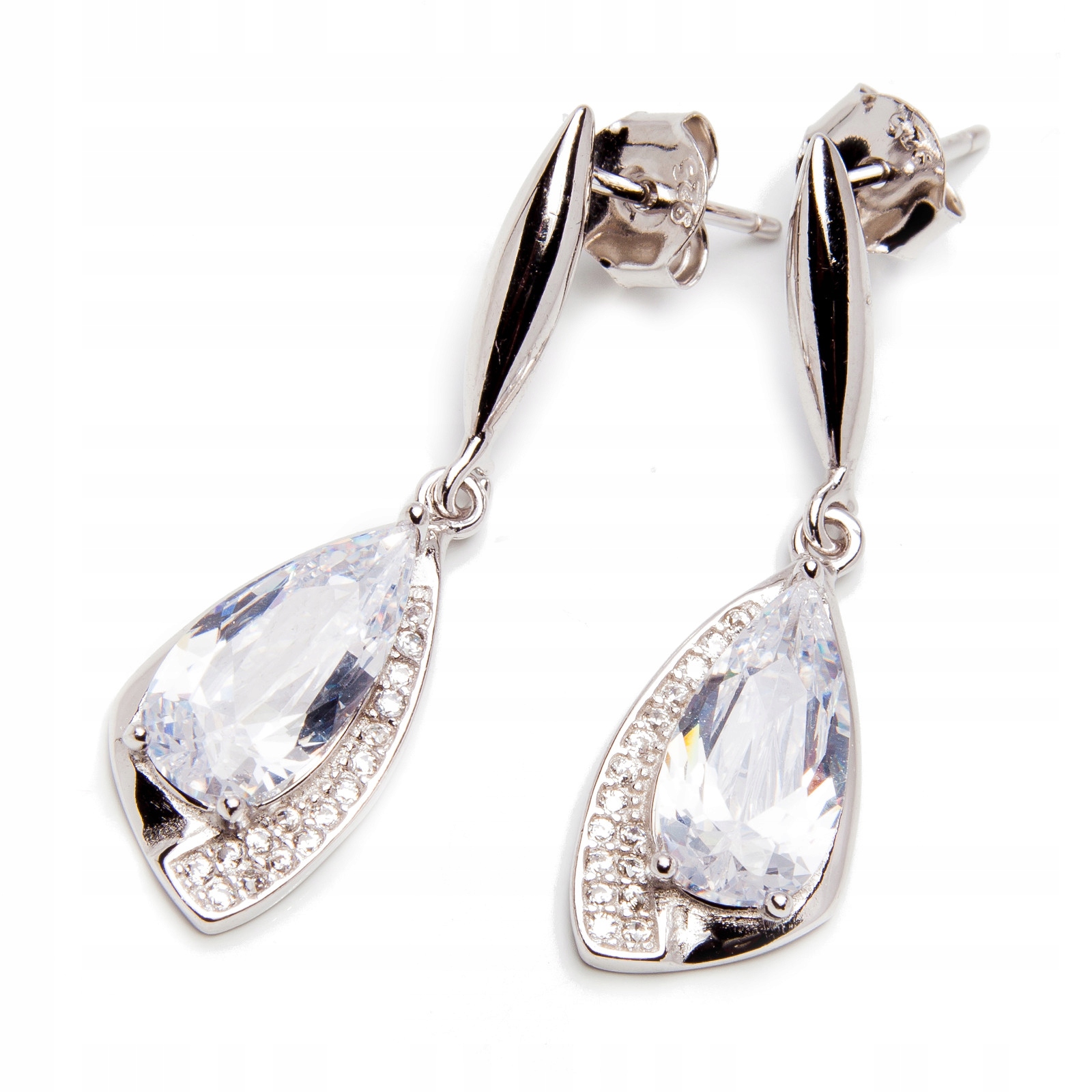 Stříbrné náušnice 925 závěsné slzy