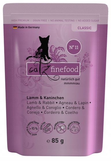 Levně Catz Finefood Classic N.11 Jehněčí a králík kapsička Set 16x85g