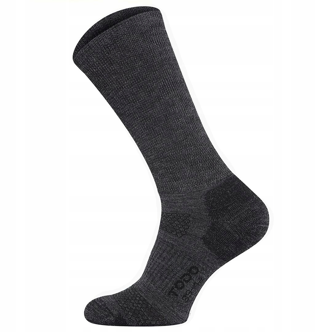 Skarpety trekkingowe Todo Solaro, Bezuciskowe, 55% Merino 39-42 Asphalt