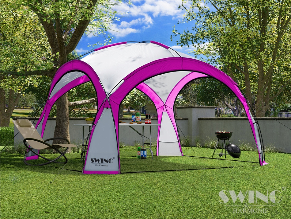 Pavilónová Záhradná Párty Kupa 4,5 x 4,5 m Pink Ružová