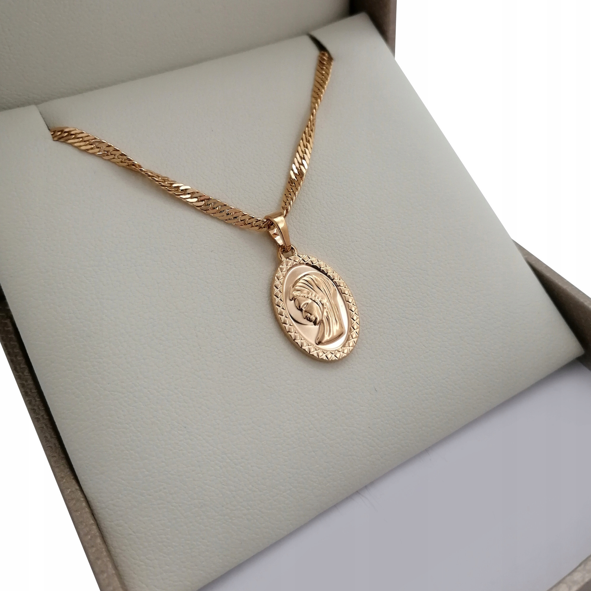 

Złoty Naszyjnik Matka Boska 60CM 18 Karatów Nowość