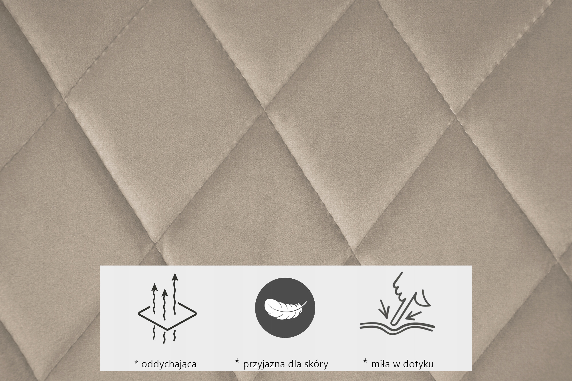 Krzesło obrotowe tapicerowane welurowe salon jadalnia PANKO velvet beżowe Głębokość mebla 64 cm