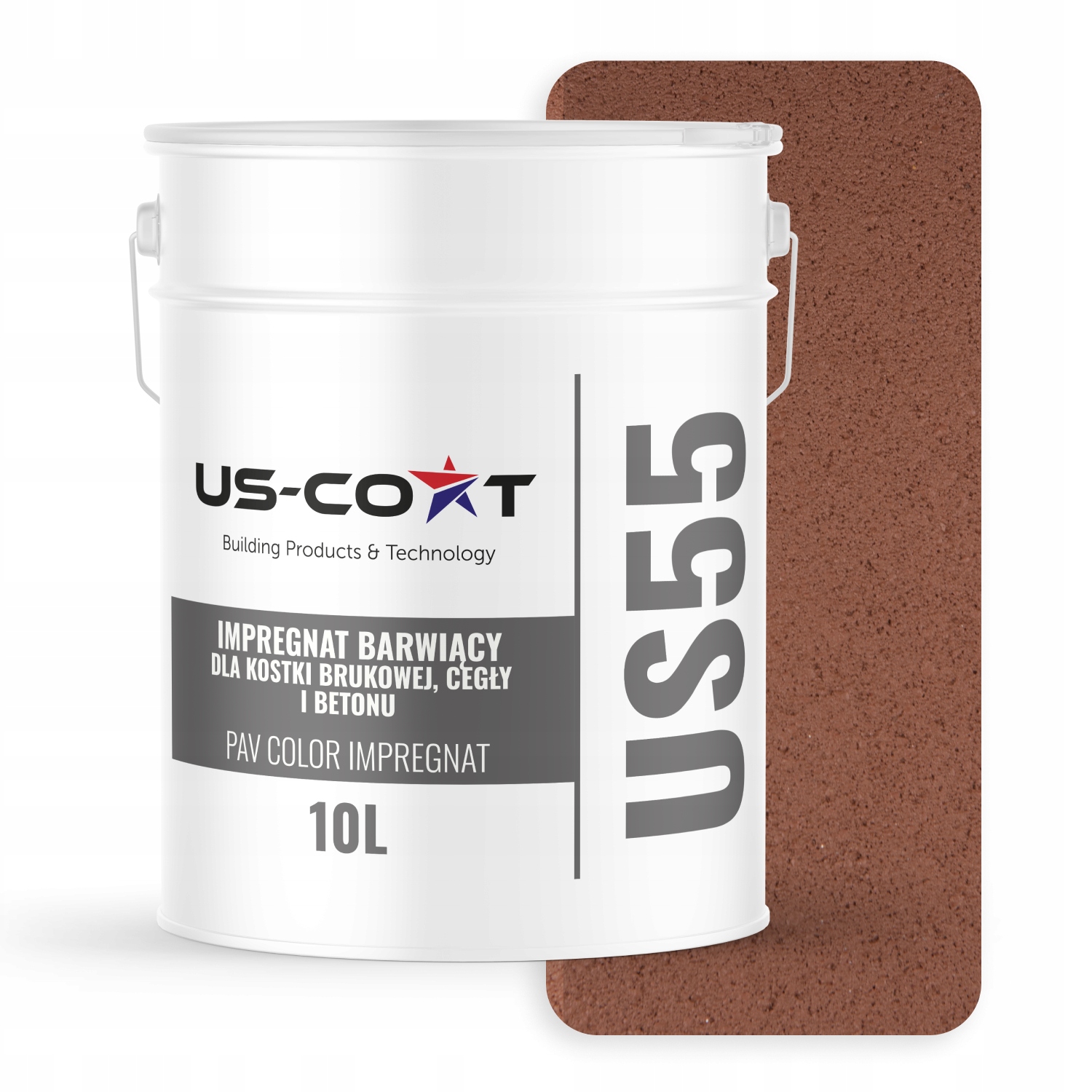 Barvící Impregnát Pro Dlažební Kostky Z Cihel Betonu, Cihlová Barva 8004 10 L