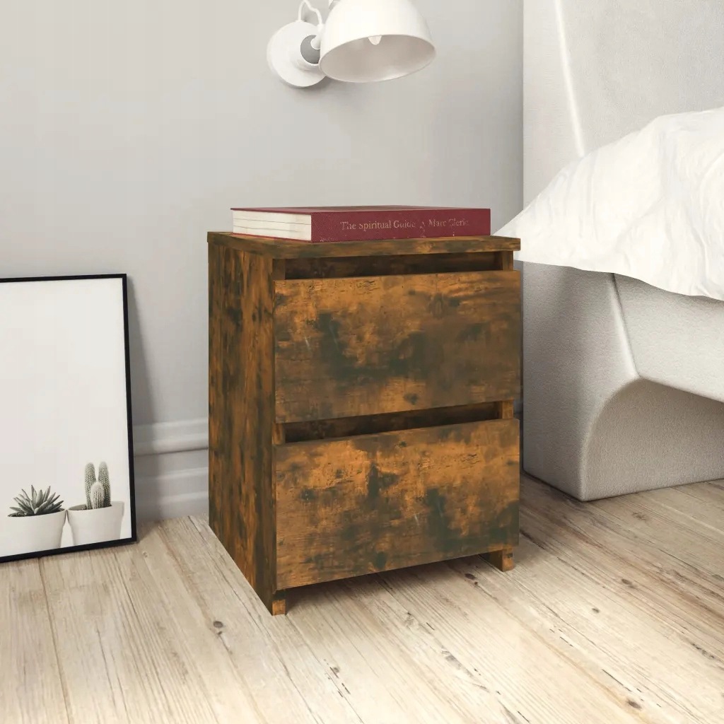vidaXL Noční stolky 2 ks kouřový dub 30x30x40 cm, konstrukční dřevo