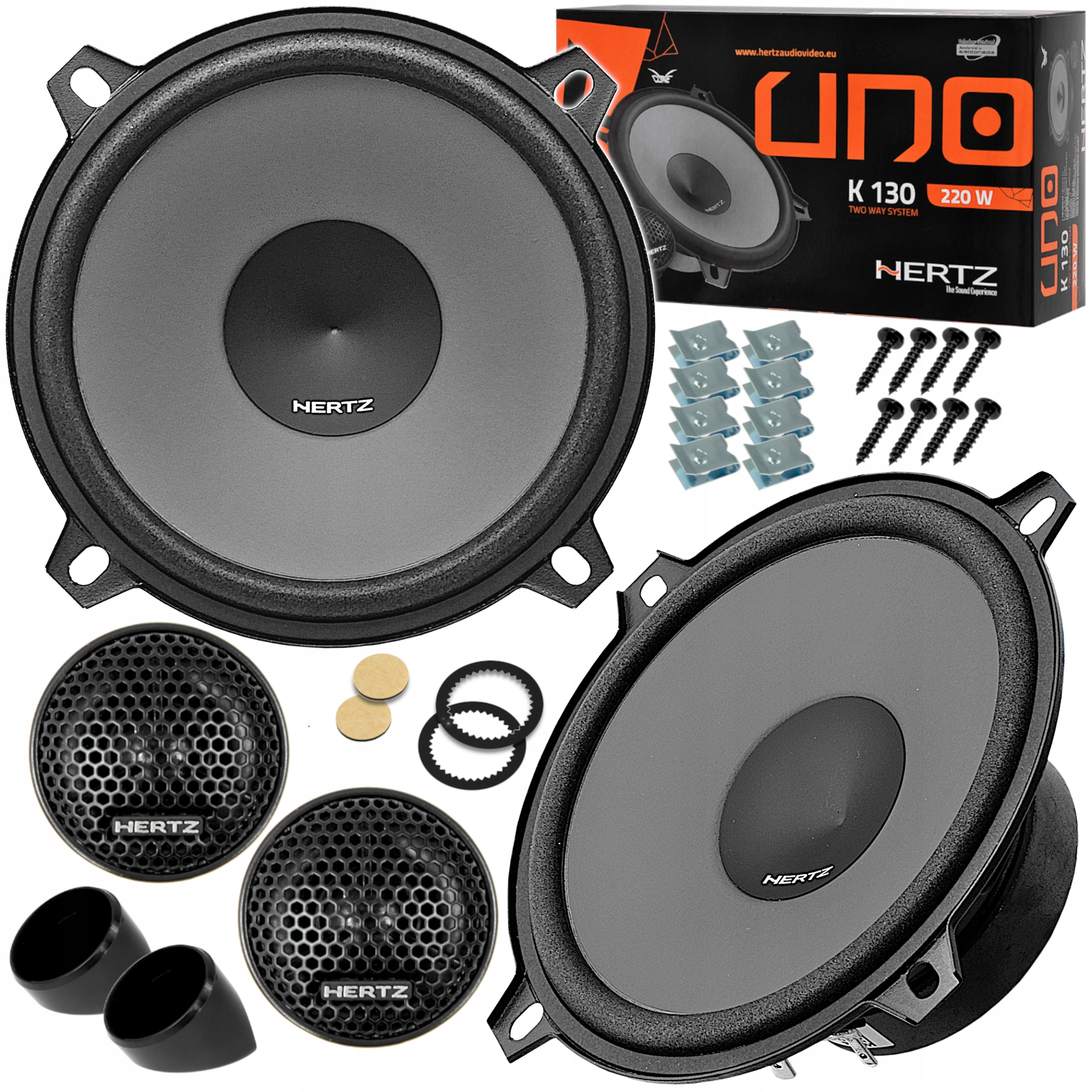 Hertz Uno K130 Głośniki samochodowe 130mm 13cm 220W dwudrożne odseparowane