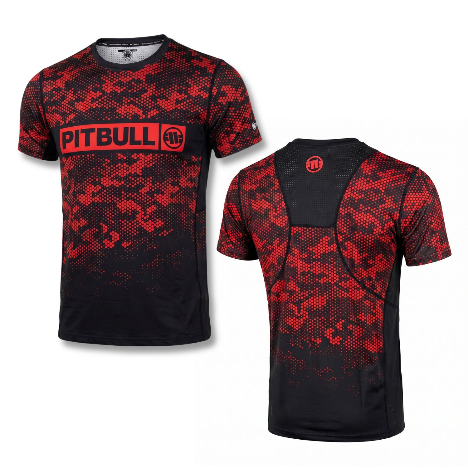 Pánské Mesh tričko Pitbull technické sportovní Hex Camo Hilltop