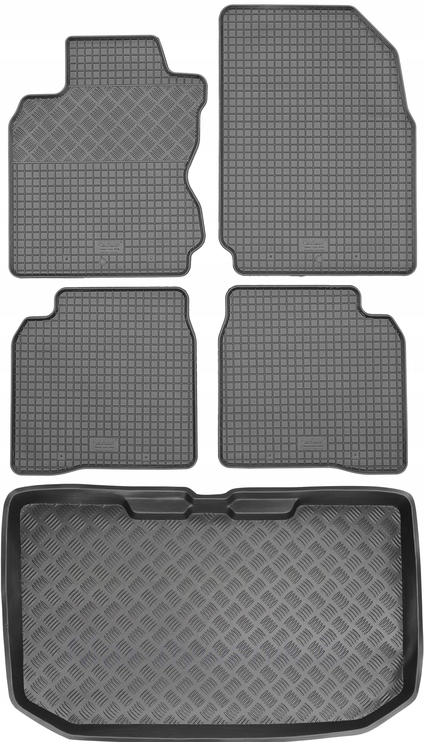 Nissan Note I Hb 2006-2013 Sada Gumové rohože rohož