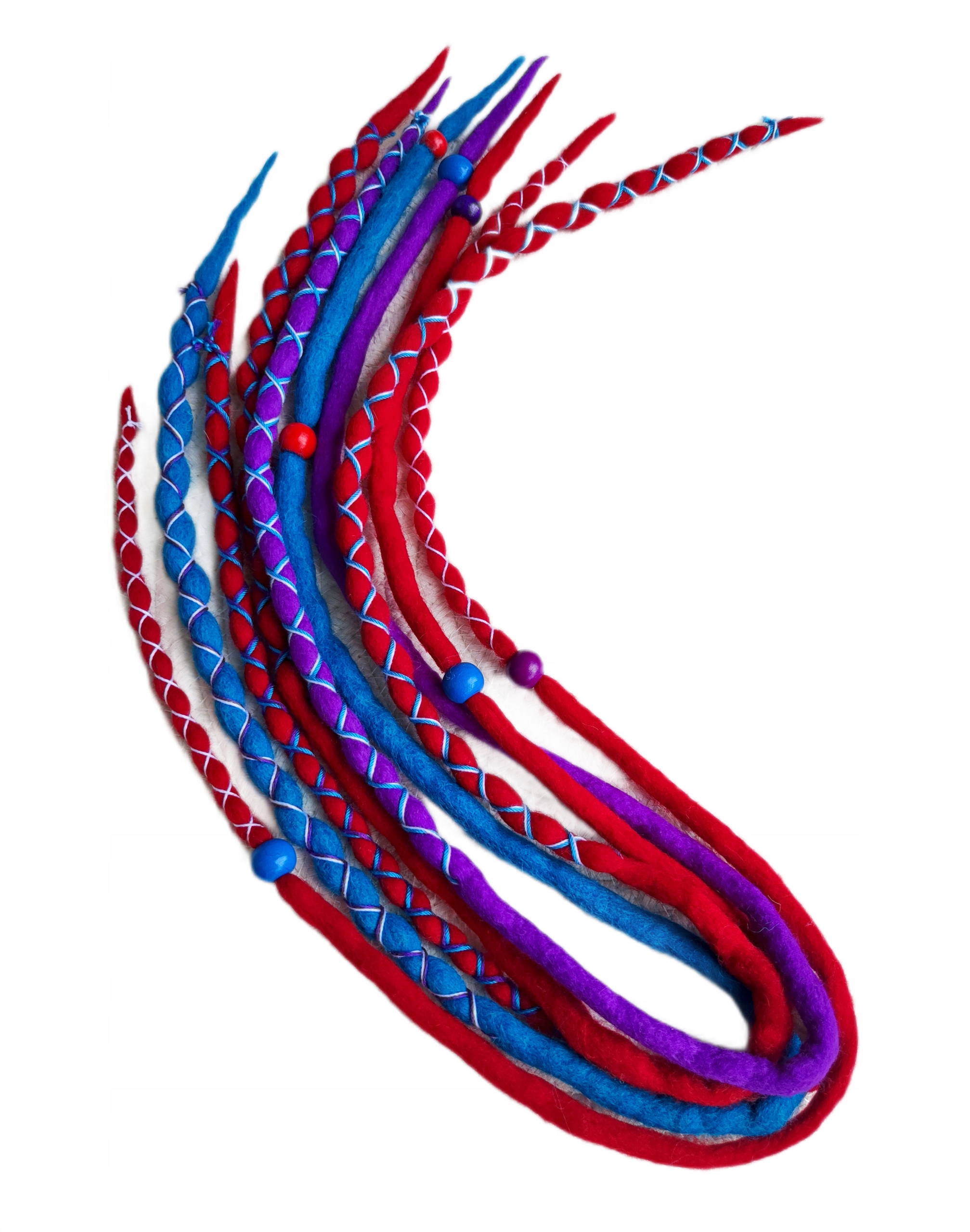 Vlněné pastelky, červená fialová modrá, Psychedelický Spánek, 40 ks