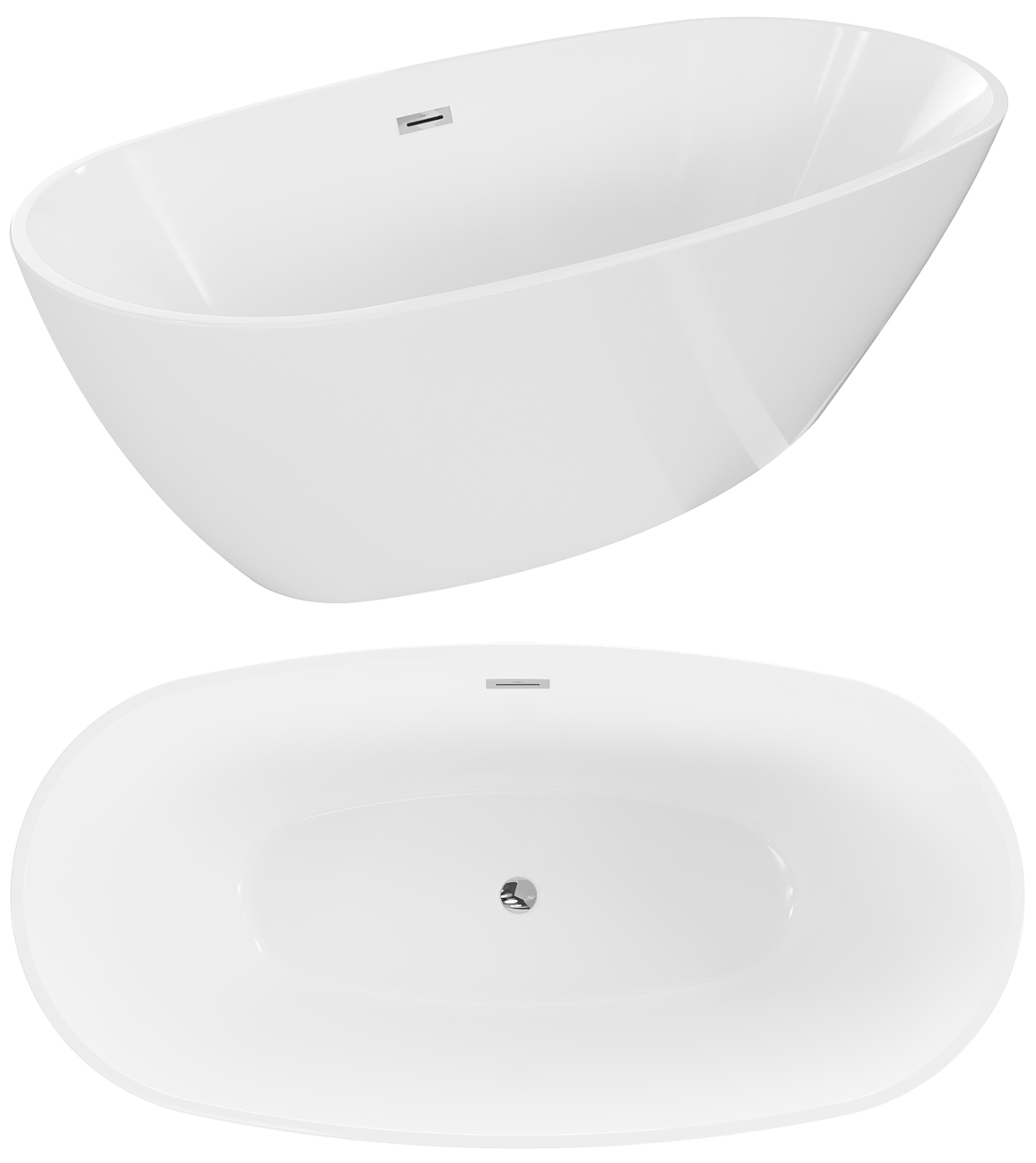 Wanna wolnostojąca 155x80 Mexen Eris akrylowa biała do wyboru