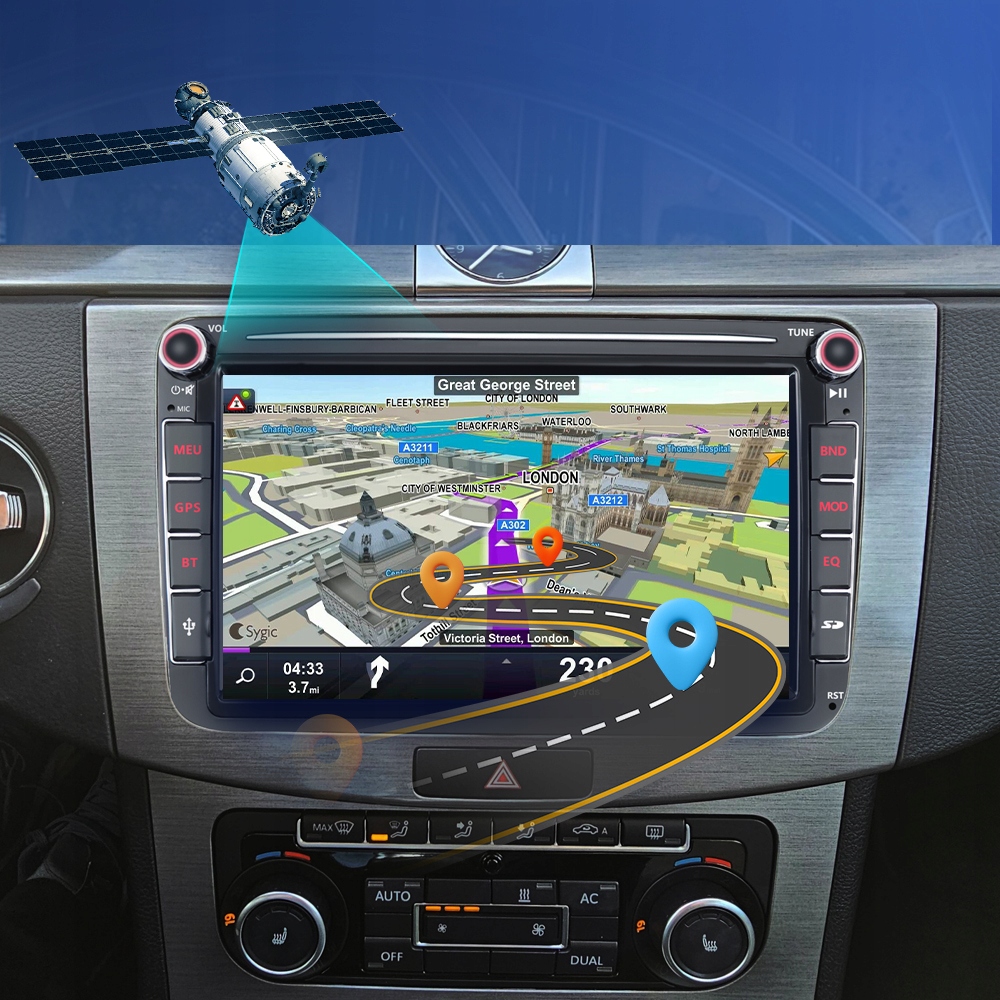 RADIO ANDROID 13 VW PASSAT B6 B7 GOLF 5 V 6 VI SKODA OCTAVIA SEAT 4GB/128GB Rodzaje odtwarzanych nośników USB