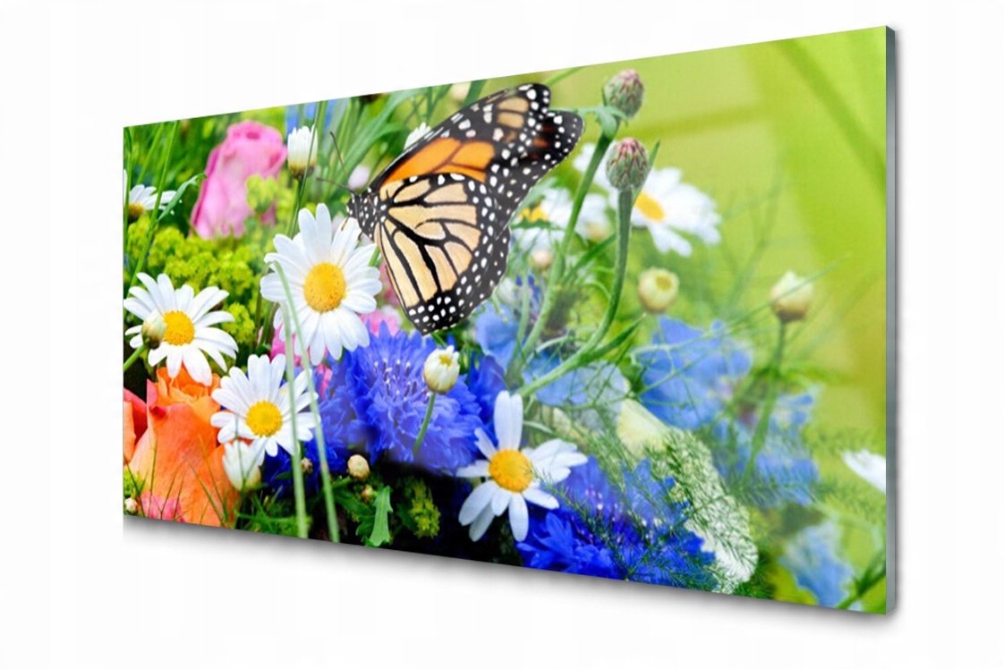 

Panel szklany dekor Kwiaty Roślina 140x70 + Klej