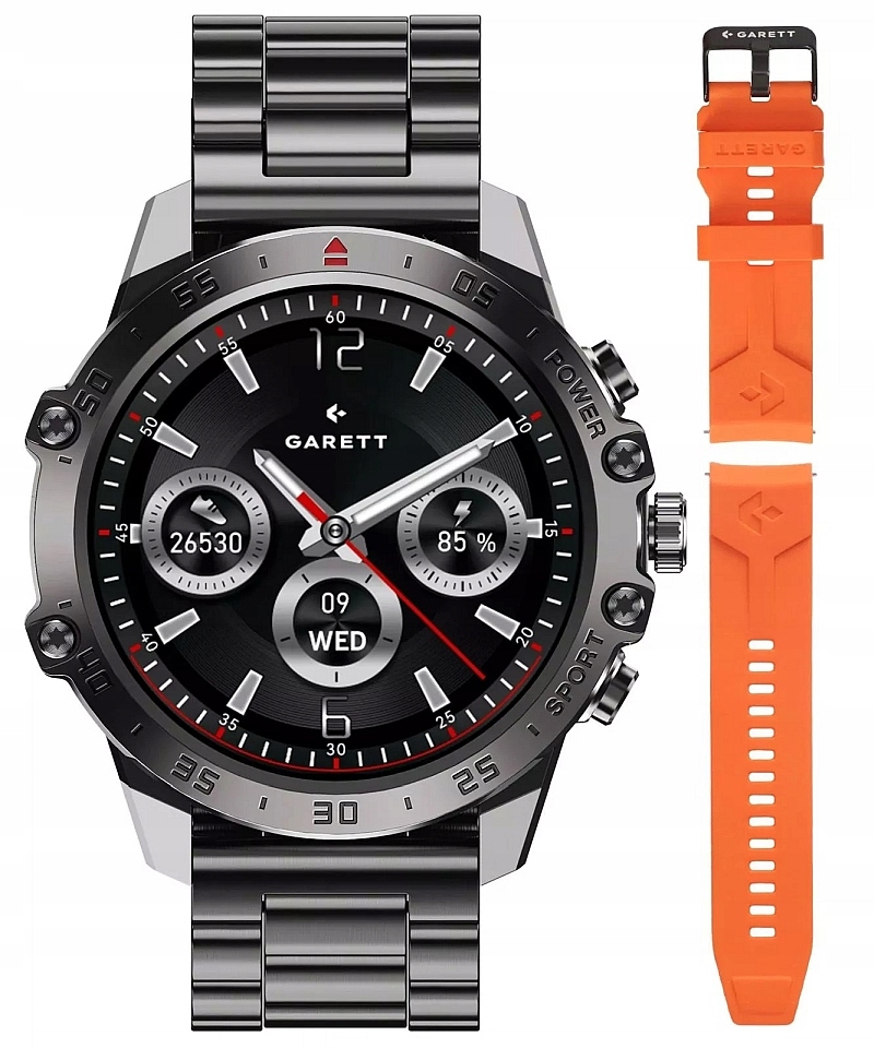 Smartwatch Pánsky Garett V14 Black Bluetooth Call 100 Športových Režimov 47 MM